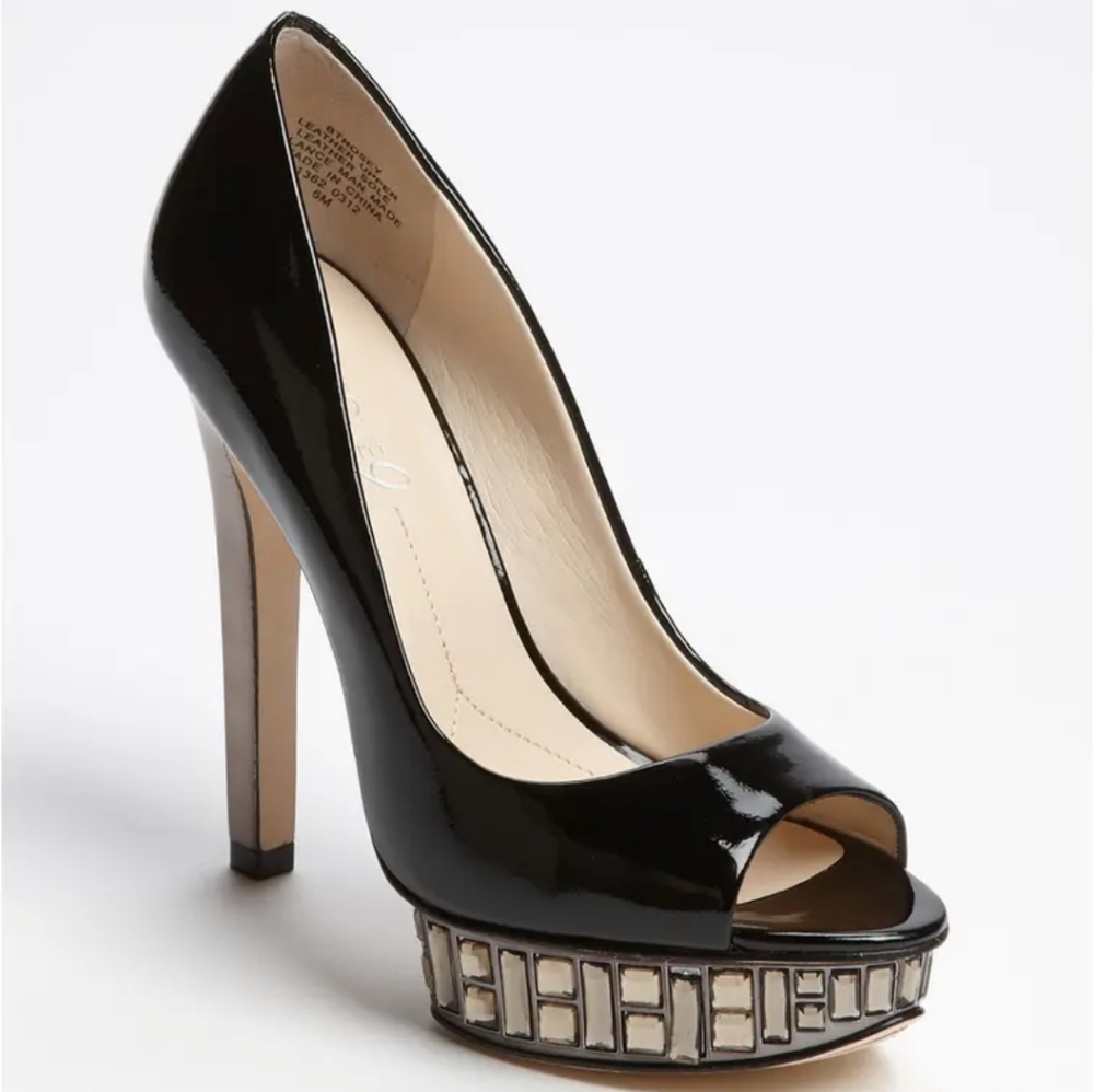 Sexy Black Leather Heels